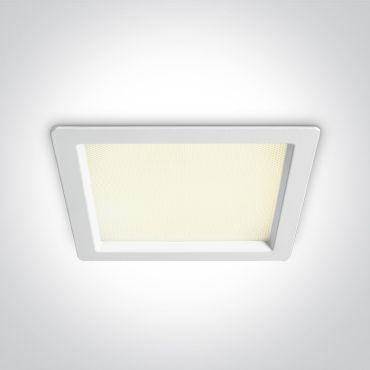 ONE Light UGR19 Office Range - spot encastrable - 175 x 175 mm, 160 x 160 mm taille d'encastrement - 25W LED inclus - IP44 - blanc