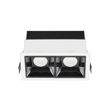 Nova Luce Sorel - spot à encastrer - 115 x 62 mm, 108 x 57 mm encastré - 2 x 7W LED inclus - blanc et noir