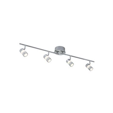 Searchlight Bubbles - spot en saillie 4L - 90 x 13 x 16,8 cm - 4 x 4,5W LED dimmable inclus - IP44 - chrome