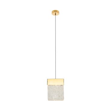 Maxlight Vetro - lampe suspendue - 13 x 13 x 180 cm - 4,5W LED dimmable inclus - or