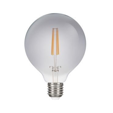 VK Lighting lampe à incandescence - Ø 9,5 x 13,2 cm - E27 - 8W dimmable - 2700K - fumé