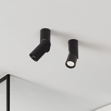 Nova Luce Oberon - spot en saillie - Ø 6 x 18 cm - 6W LED inclus - noir
