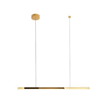 Maxlight Trio - lampe suspendue - 100 x 3,6 x 150 cm - 12W LED dimmable inclus - or