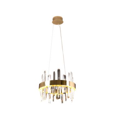 Maxlight Prince - lustre - Ø 40 x 150 cm - 21W LED inclus - or