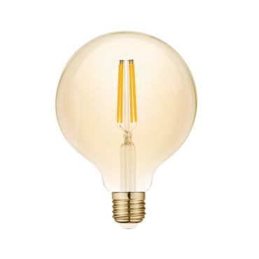 VK Lighting lampe à incandescence - Ø 9,5 x 13,2 cm - E27 - 7W dimmable - 2200K - ambre