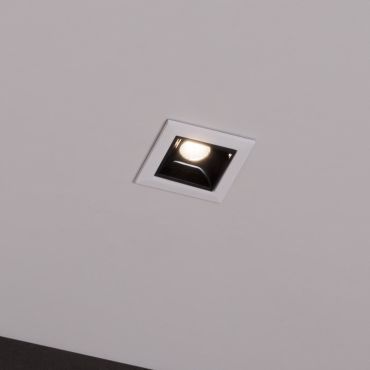 Nova Luce Akira - spot à encastrer - 7,1 x 7,2 cm - 42 x 41 mm taille d'encastrement - 3W LED inclus - noir - blanc chaud
