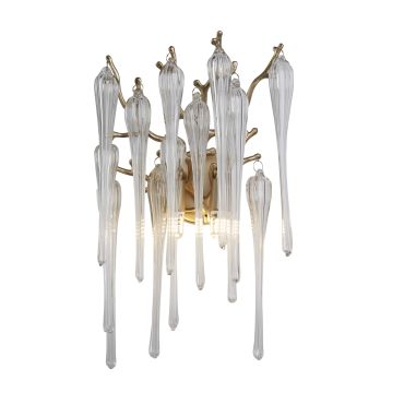 Searchlight Heritage - applique murale - 25 x 42 cm - or et transparent