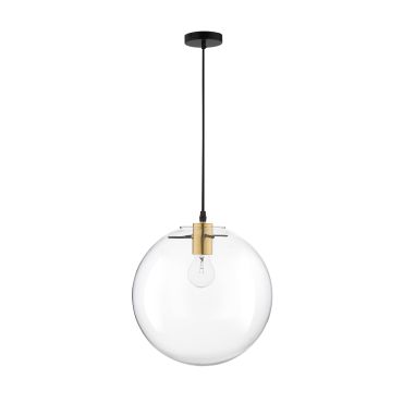 Nova Luce Mirale - lampe suspendue - Ø 30 x 187 cm - or et noir