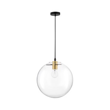Nova Luce Mirale - lampe suspendue - Ø 25 x 181 cm - or et noir