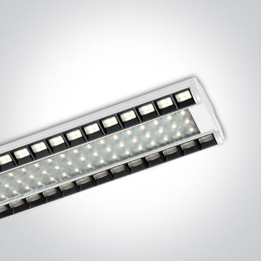ONE Light Supermarket Série LED linéaire - lumière linéaire - 120 x 14 x 5 cm - 80W LED inclus - blanc