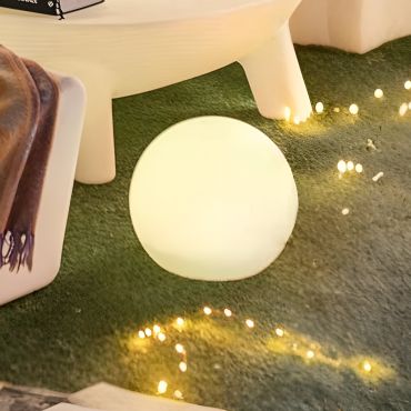 New Garden Buly 40 - lampe de table d'extérieur avec câble - Ø 40 x 26,5 x 35 cm - IP65 - blanc