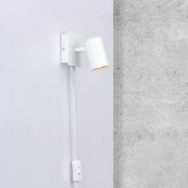 Nordlux Frida - applique murale avec interrupteur - 5,1 x 11,5 x 11,5 cm - blanc