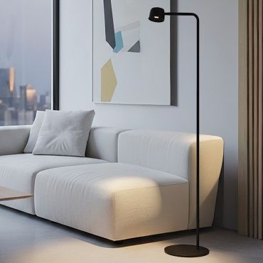 VK Lighting Pop - lampadaire - 21 x 123,25 cm - 5,8W LED inclus - noir