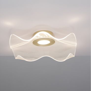 Nova Luce Siderno - plafonnier - 50 x 50 x 20 cm - 31W LED inclus - or