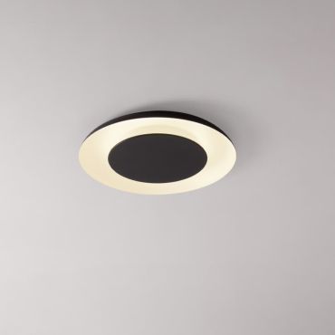Nova Luce Epos - plafonnier - Ø 60 x 6 cm - 38W dimmable LED inclus - noir sablé et blanc