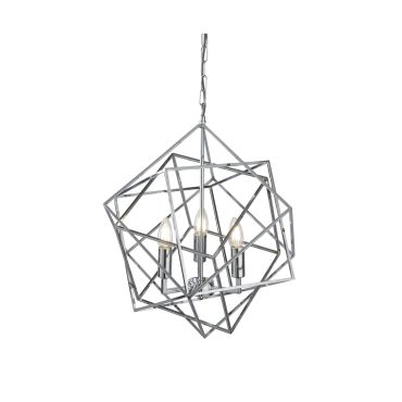 Searchlight Cube - lustre - Ø 48 x 150 cm - chrome