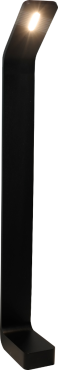 Artdelight Koloa - lampe de jardin - 11 x 6 x 80 cm - 6W LED inclus - IP54 - noir