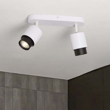 Nova Luce Ison - spot en saillie 2L - 40 x 17 x 14 cm - blanc sablé