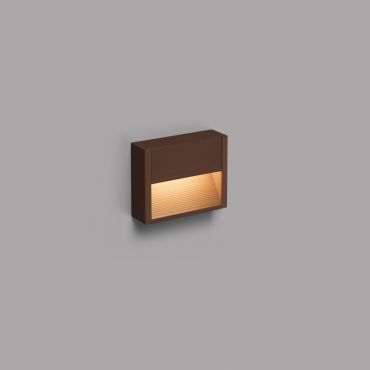 Faro Grada - applique murale - 15,7 x 4,6 x 12,8 cm - 3W LED inclus - IP54 - brun rouille