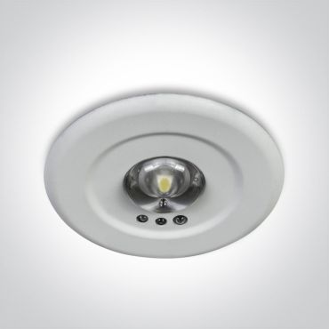 ONE Light Emergency LED - spot à encastrer - Ø 60 mm, Ø 45 mm à encastrer - 3W LED inclus - blanc