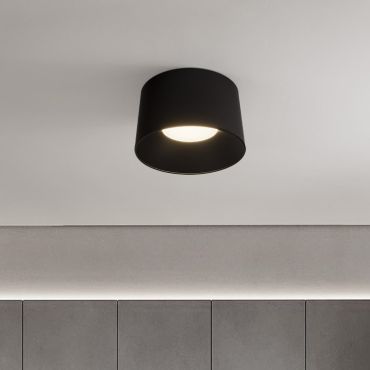Nova Luce Atil - plafonnier - Ø 50 x 30 cm - 35W LED inclus - noir sablé