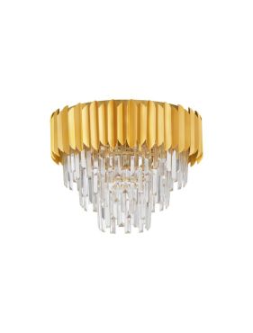Nova Luce Magnolia - plafonnier - Ø 50 x 39,5 cm - or