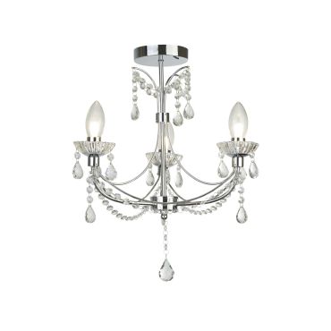Searchlight Autumn - lustre - 44 x 49 cm - IP44 - chrome