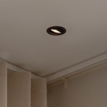 Nordlux Monolo 3-Kit - spot encastré - Ø 82 mm, Ø 68 mm taille d'encastrement - 3 niveaux de gradation - 4,8W LED inclus - noir