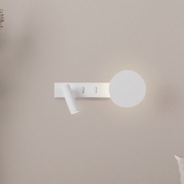 Nova Luce Noima - applique murale - 28,5 x 10 x 8,5 cm - 9W LED inclus - blanc sablé