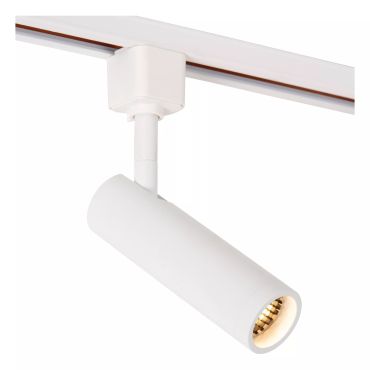 Spot sur rail Lucide Track Grado - système de rail 1 phase - Ø 3,9 x 13,5 cm - blanc