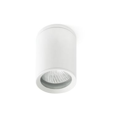 Faro Tasa - spot en saillie 1L - Ø 11 x 14 cm - IP44 - blanc mat