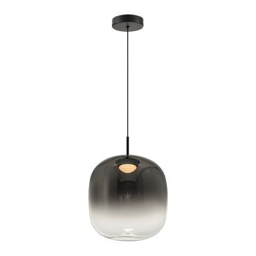 VK Lighting Iori - lampe suspendue - Ø 24 x 157,5 cm - 8W LED inclus - noir et gris fumé