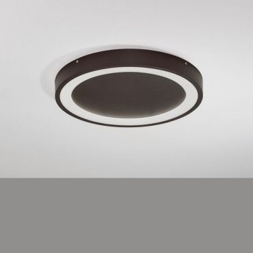 Nova Luce Nodi - plafonnier - Ø 45 x 5 cm - 30W LED inclus - brun café