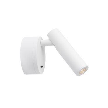 Nova Luce Clip - applique murale avec interrupteur - 8 x 3,4 x 11 cm - 3W LED inclus - blanc