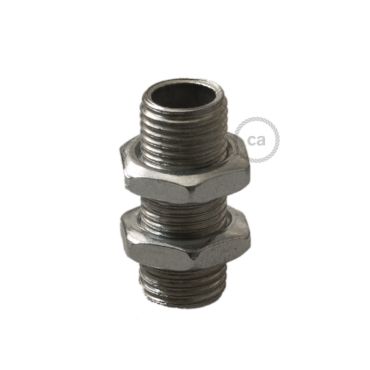 Creative Cables - tige filetée avec 2 écrous - Ø 1 x 2,5 cm - gris métal