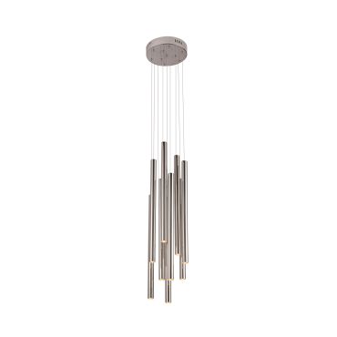 Maxlight Organic - lampe suspendue - Ø 20 x 183 cm - 10 x 1W LED dimmable inclus - chrome
