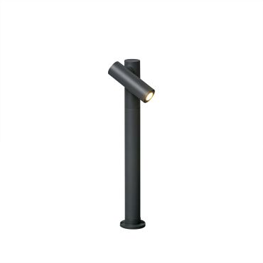 Faro Spy-2 - lampe de jardin - 9,5 x 6,5 x 43,5 cm - 6W LED inclus - IP65 - gris foncé