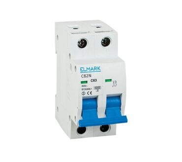 Disjoncteur Elmark - 2 pôles - 20A - 6kA - caractéristique B