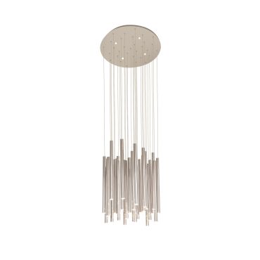 Maxlight Organic - lampe suspendue - Ø 62 x 190 cm - 33 x 1W + 4 x 3W LED dimmable inclus - chrome