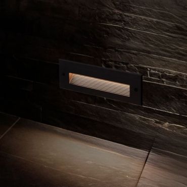 Nova Luce Polka - applique encastrée - 25 x 7,6 x 7,4 cm - 7W LED inclus - IP65 - noir sablé