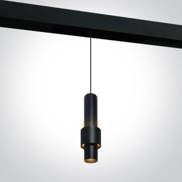 ONE Light Magnetic Cylinder Pendants - lampe suspendue - Ø 6 x 30 cm - DALI - 7W LED dimmable inclus - noir