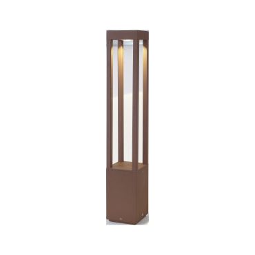 Faro Agra - lampe de jardin - 10,8 x 10,8 x 65 cm - 9W LED inclus - IP55 - brun rouille