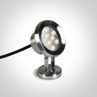ONE Light LED Underwater Range - projecteur sous-marin à LED - Ø 14,3 x 21 cm - 9 x 1W LED dimmable inclus - IP68 - chrome - couleur de lumière blanc chaud