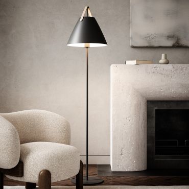Design for the People Strap - lampadaire - Ø 36 x 153,7 cm - noir