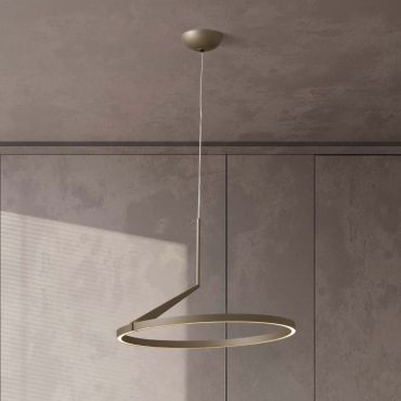 Nova Luce Tilia - suspension - Ø 60 x 250 cm - LED 31W dimmable incluse - moka