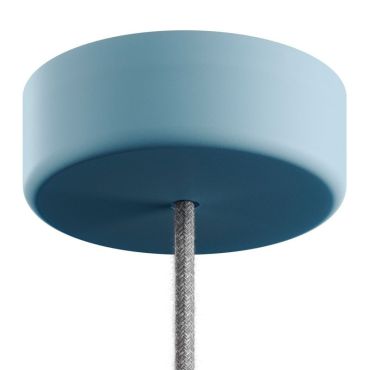 Creative Cables Eiva - cache plafond en silicone souple - ø 12,5 x 4 cm - IP65 - bleu tendre