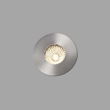 Faro Grund - spot rond pour l'extérieur - Ø 80 mm, Ø 60 mm à encastrer - 7W LED inclus - IP67 - acier inoxydable satiné - couleur de lumière blanc chaud (2700K)