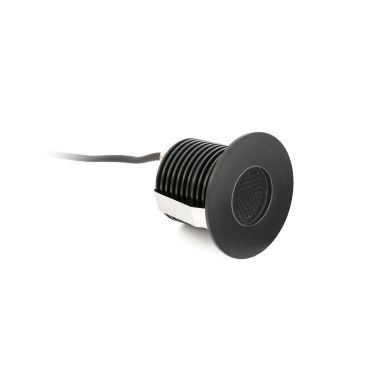 Faro Grund - spot rond pour l'extérieur - Ø 80 mm, Ø 60 mm à encastrer - 7W LED inclus - IP67 - noir - couleur de lumière blanc chaud (3000K)