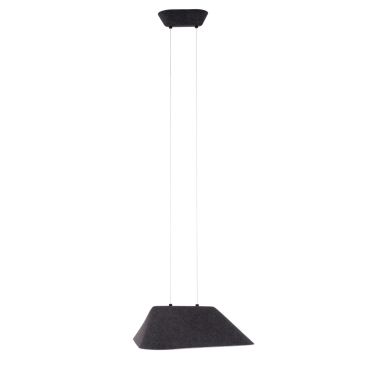 Maxlight Carbon - lampe suspendue - 55 x 50 x 220 cm - 8W LED inclus - noir et gris