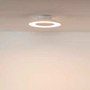 Lucide Foskal - plafonnier - Ø 21,5 x 5,2cm - 6W LED inclus - blanc